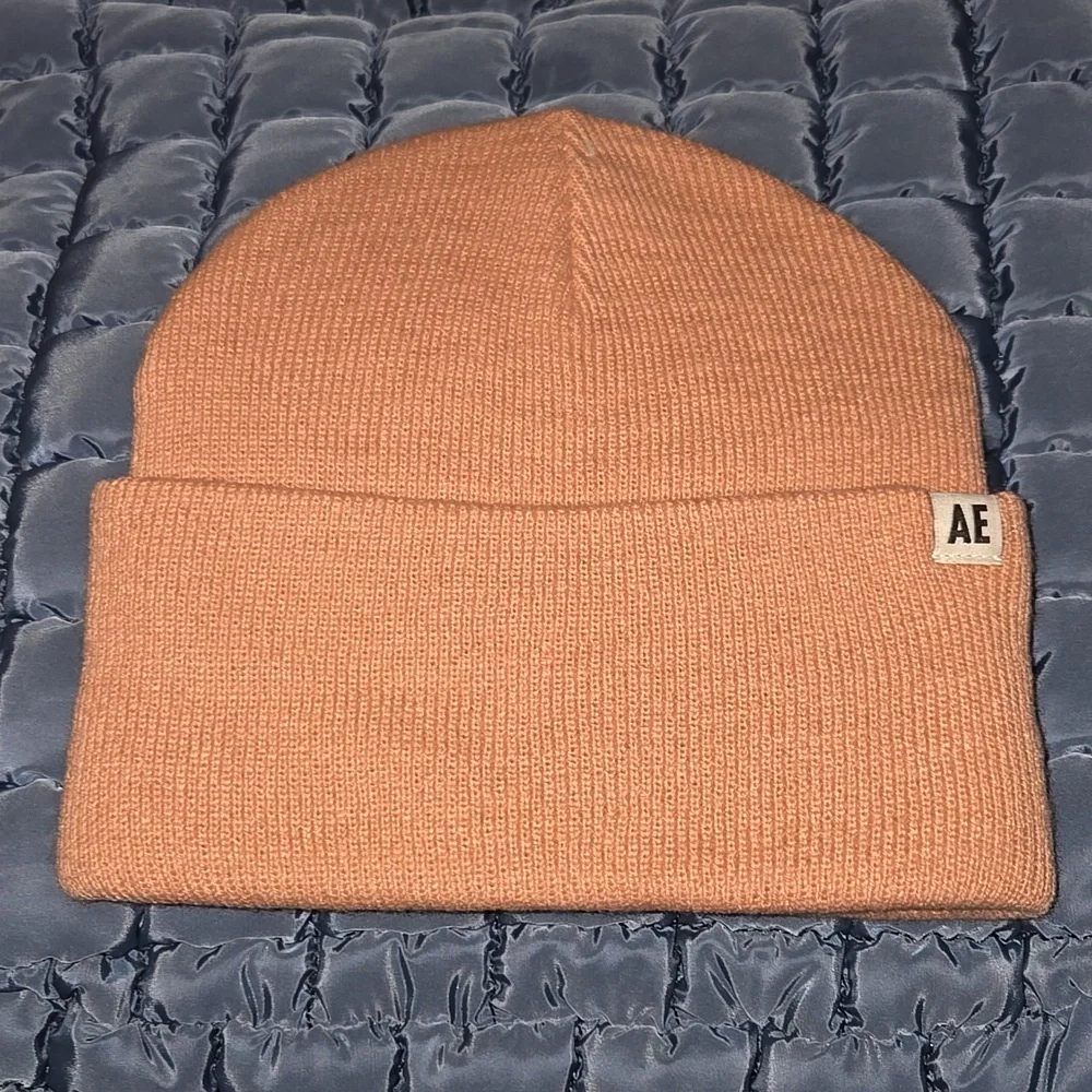 New AE American Eagle Knit Workwear Beanie Light Pink Unisex One Size